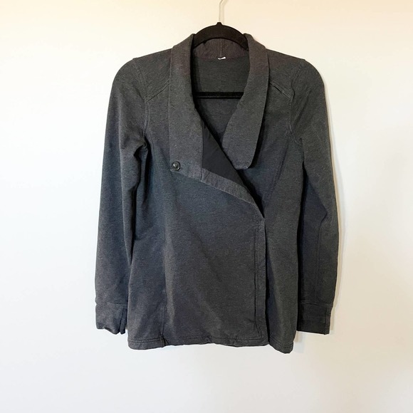 Lululemon Coast Wrap II Heathered Black small - Picture 1 of 14